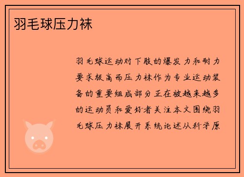 羽毛球压力袜
